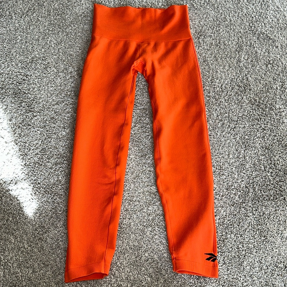 Reebok By Victoria Beckham Orange Seamless Sport Leggings